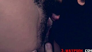 Two cocks and an asshole for a three some with this fine looking hairy brunette