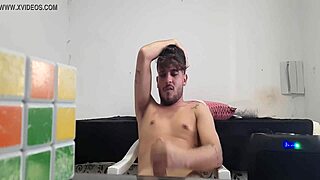 Watch This Young Stud Explode In Public Orgasm!