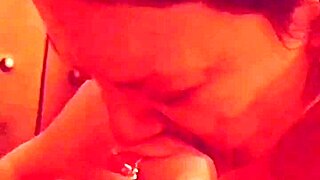 We snuck into the spare bedroom so she could make me cum in her mouth 😏