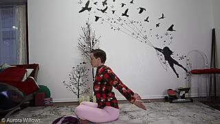 Hey, wanna join me for a steamy yoga lesson with my cute friend?