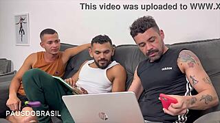 gay student takes big cock bareback with twink ass