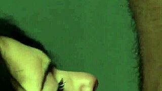 Wicked idol gets cumshot on her face, eating all the ejaculate.