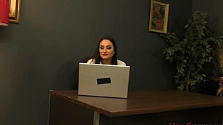 gabriella paltrova rules as boss with femdom face sitting at work