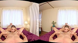 Yanks VR showcases Iris Ives blowing trans Leif Blowher with raw heat.