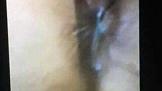 Intense masturbation session using a dildo for orgasm