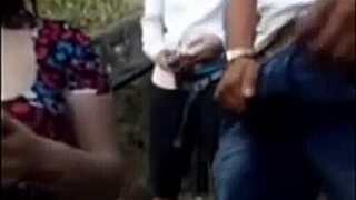 Hey, watch this beautiful Indian girl banging two friends at once