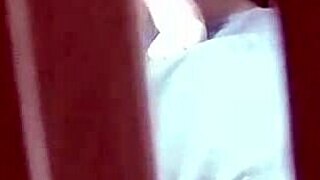 spying on teen stepdaughter masturbating in bedroom with intense climax behind door