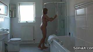 Unfaithful British Milf Lady Sonia Flashes Enormous Tits