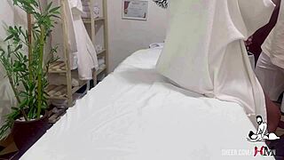 2 Hot Lesbians Give Channy Crossfire Multiple Orgasms with Hitachi Wand While Strapped Down to Surgical Table