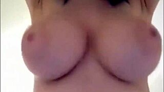 blue-haired 18yo shows huge breasts on webcam