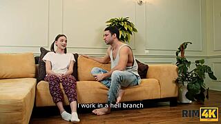 Teaching her submissive to rim her – Russian mistress
