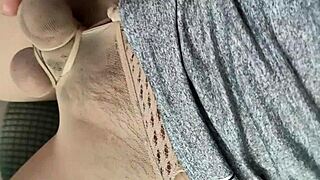 Getting all wet in pantyhose while masturbating