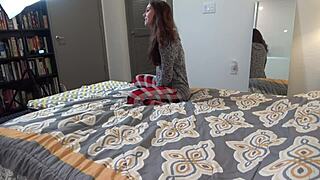 accidently caught alone with new amateur college girl during casting for point of view