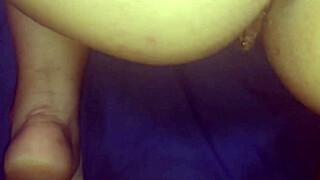 Horny wife with big ass gets fucked by friend's monster cock in missionary while husband masturbates crazily.