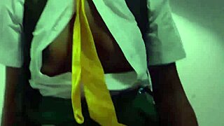 Bad Girl in Uniform Pays Two Teachers with Pussy Action?