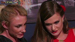 Cfnm dominant group of slutty amateur milfs deliver intense blowjob and handjob in heels.