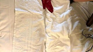 i feel cumshots over my fetish corset in latex gloves