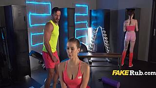 Hey, my bossy girlfriend got instant karma at the gym today!