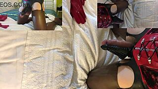 i feel cumshots over my fetish corset in latex gloves