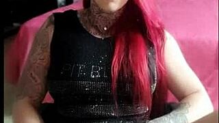 She feels horny and cums alone