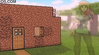 Equipping our girl with the golden bikini in Hornycraft! 😏