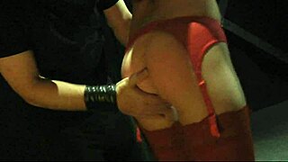 Tina in Sexy Red Lingerie Bound for BDSM Fantasy