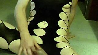 hot belgian milf in lingerie fingering her pussy