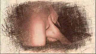 She gives blowjob and handjob at home