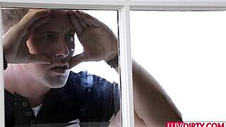 Alex Grey says, 'Fuck me with that big cock, neighbor!' as he pounds her hard