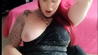 She feels horny and cums alone