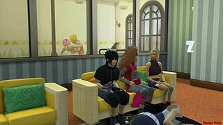 Naruto fucks Sakura anal in front of her cuckold husband Sasuke in this hentai episode