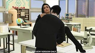 Damon Salvatore and Elena Gilbert’s animated preview in the classroom