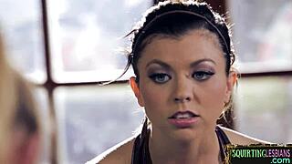 Naked sapphic lesbians licking pussy juice in steamy couple action