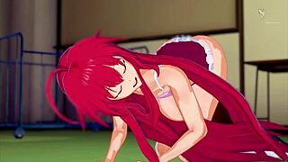 Rias Gremory learns pornstar fucking techniques in doggystyle and missionary