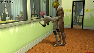 Naruto fucks Sakura anal in front of her cuckold husband Sasuke in this hentai episode