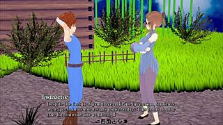 In This Hentai Game, A Milf Gropes A Teen In Heavenly Peaks Adventure