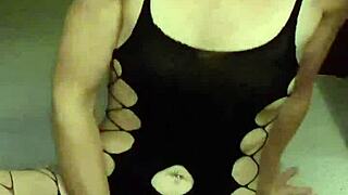 hot belgian milf in lingerie fingering her pussy