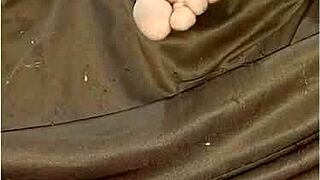 Crown says, 'Let's have sex on the sofa,' leading to anal creampie.