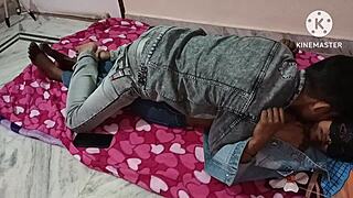 A casual bedroom scene with a young wife and her husband on February 18, 2024.