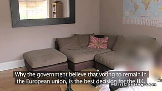 HUGE TITS HOTTIE IN STOCKINGS AT CASTING INTERVIEW ON SOFA POV