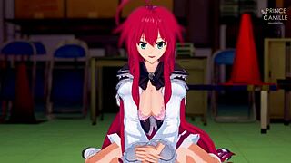 Rias Gremory learns pornstar fucking techniques in doggystyle and missionary
