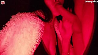 Cutie feels deep pleasure deepthroating neighbor's monster cock.