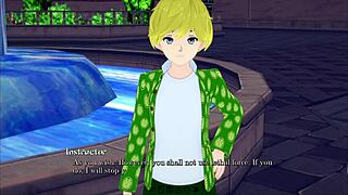 In This Hentai Game, A Milf Gropes A Teen In Heavenly Peaks Adventure