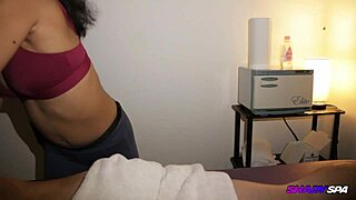 Maya Farrell Gives Oiled Handjob Massage