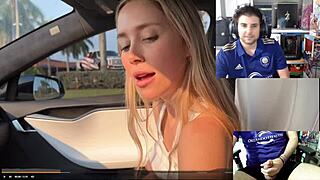 Hot Couple In Tesla Sex - Porn Reaction, Riding And Fingering