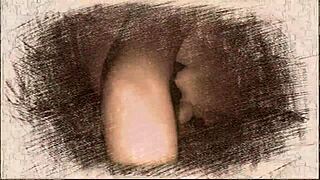 She gives blowjob and handjob at home