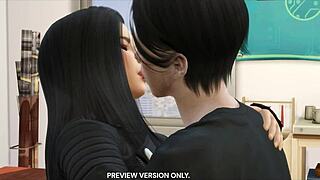 Damon Salvatore and Elena Gilbert’s animated preview in the classroom