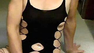 hot belgian milf in lingerie fingering her pussy