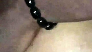 In the hotel, the receptionist fucks the wife and cums inside her.