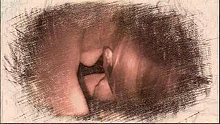 She gives blowjob and handjob at home